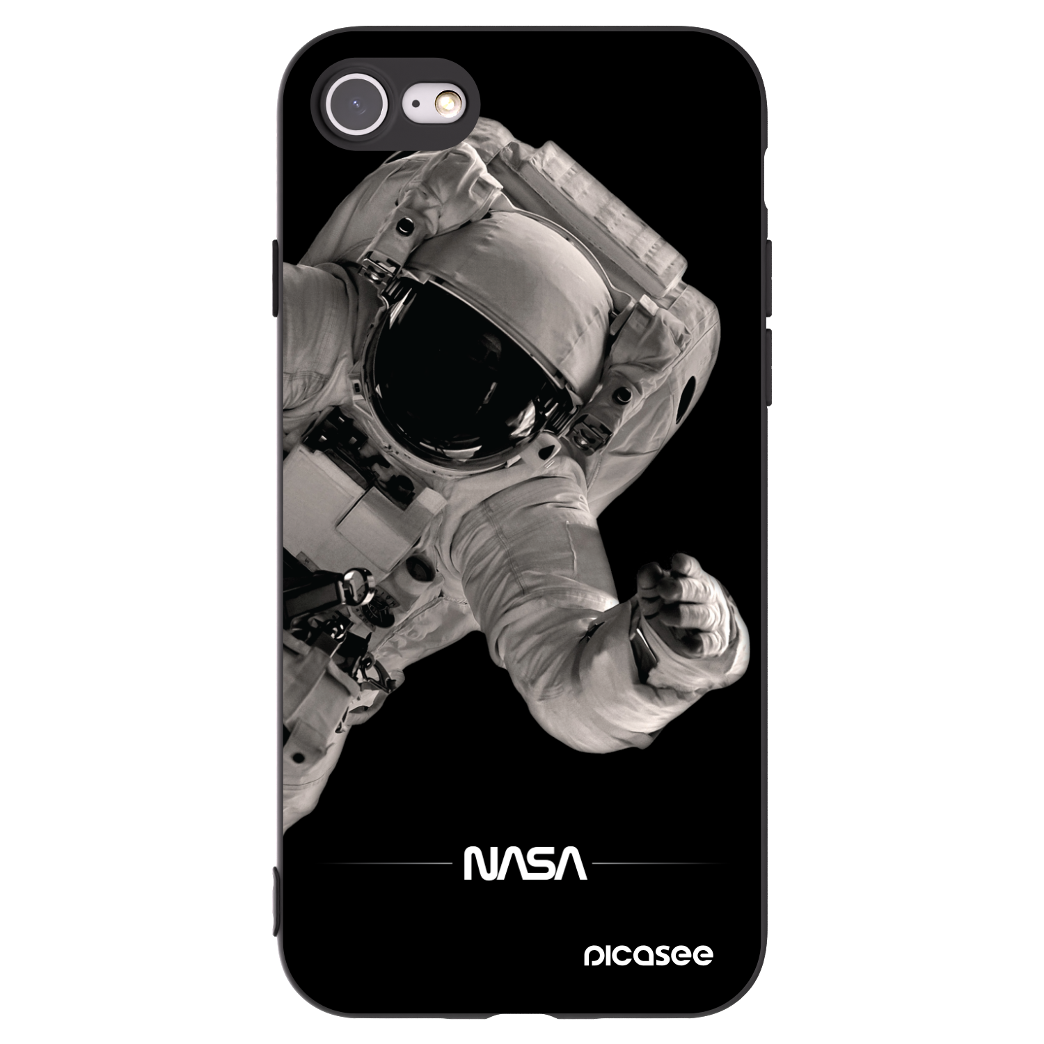 Picasee silikonový černý obal pro Apple iPhone SE 2020 - Astronaut Big