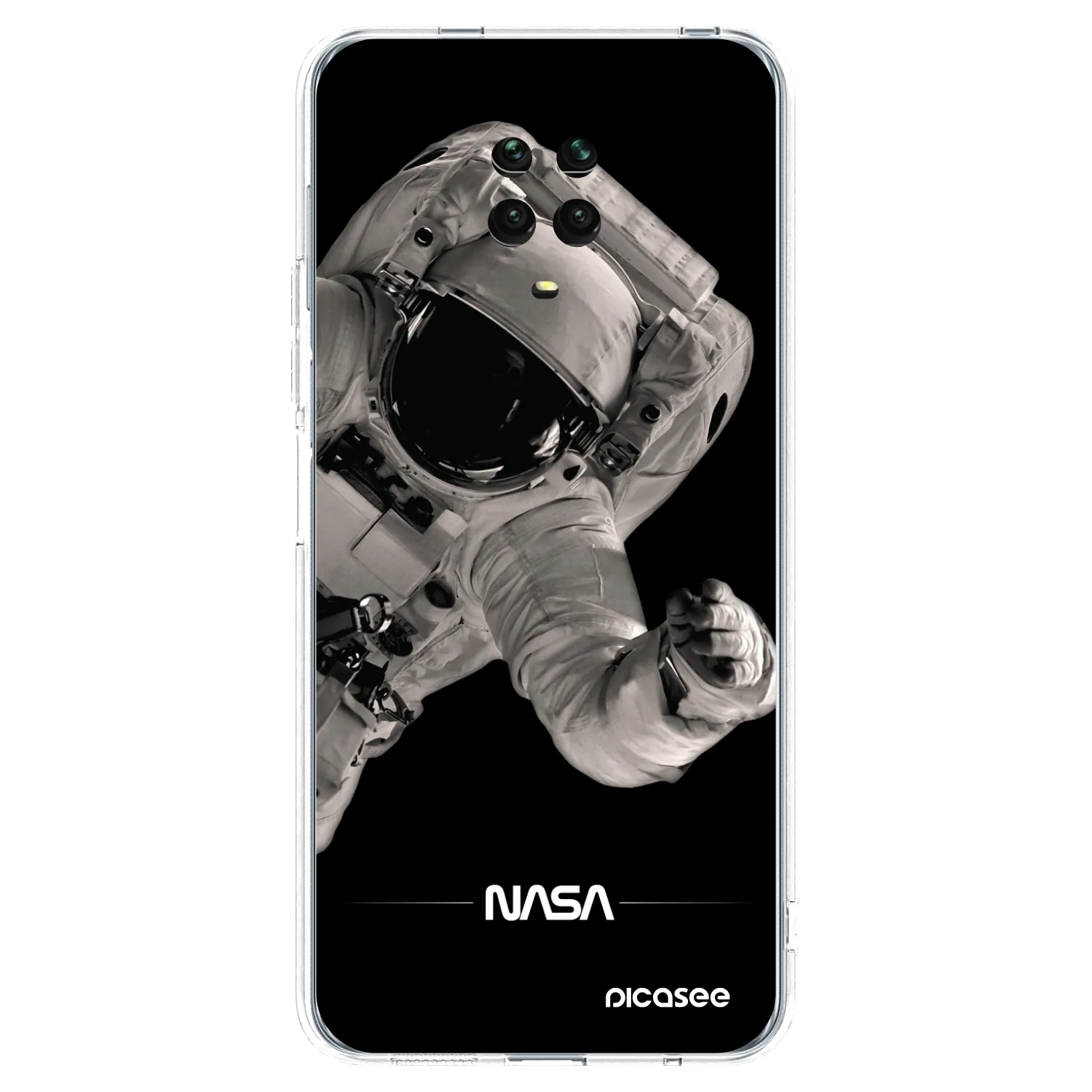 Picasee silikonový průhledný obal pro Xiaomi Redmi Note 9 Pro - Astronaut Big
