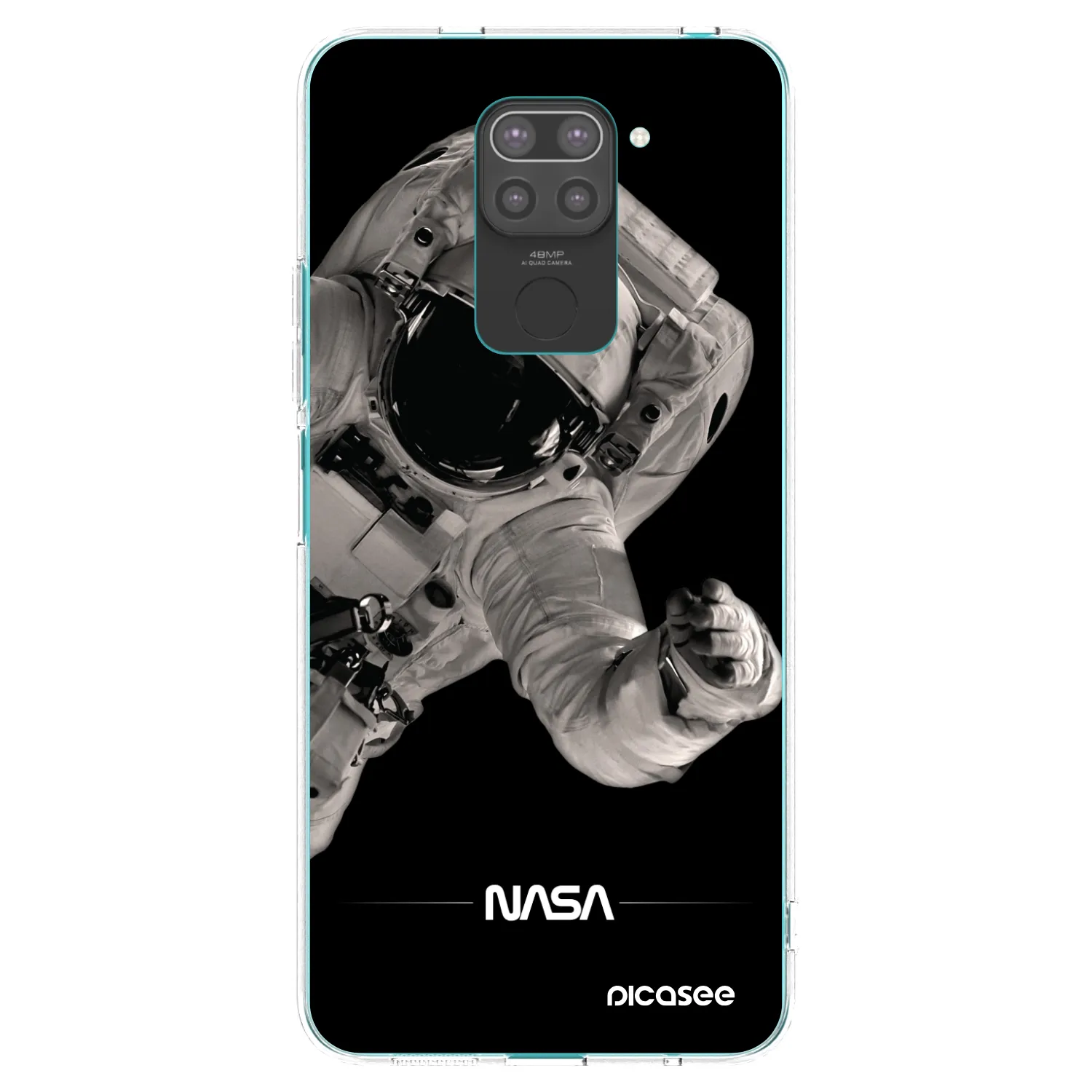 Picasee silikonový černý obal pro Xiaomi Redmi Note 9 - Astronaut Big