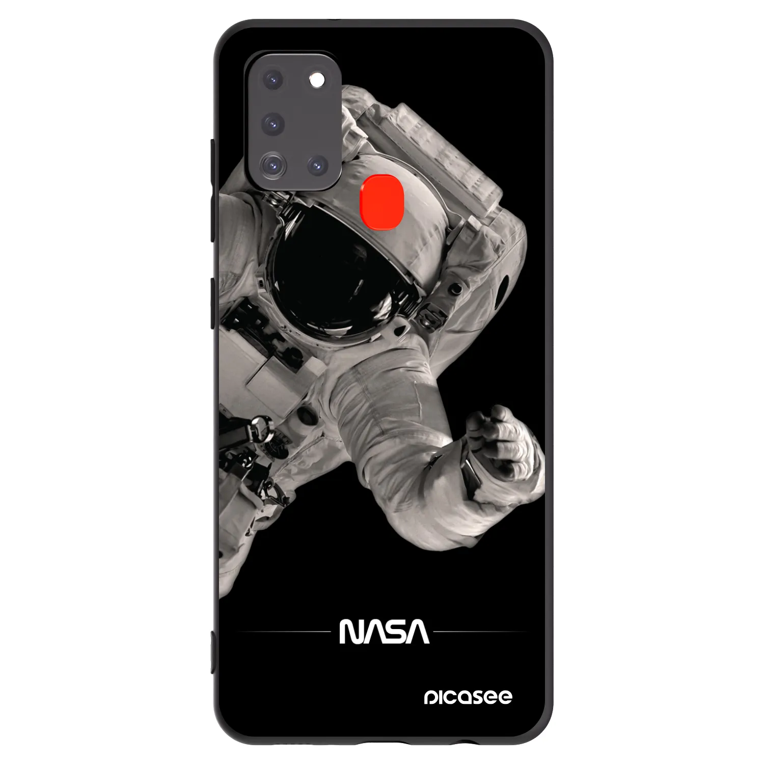 Picasee silikonový černý obal pro Samsung Galaxy A21s - Astronaut Big
