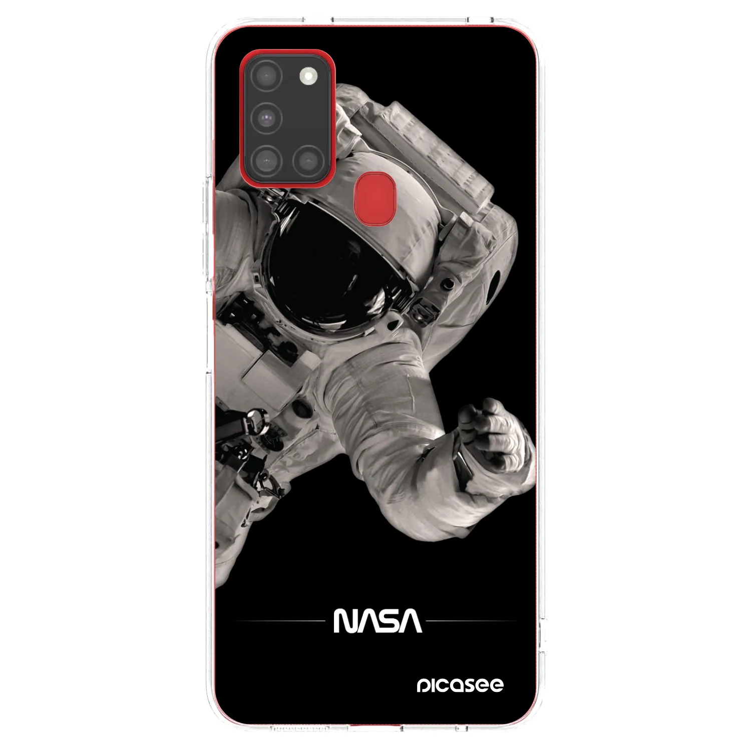 Picasee silikonový průhledný obal pro Samsung Galaxy A21s - Astronaut Big