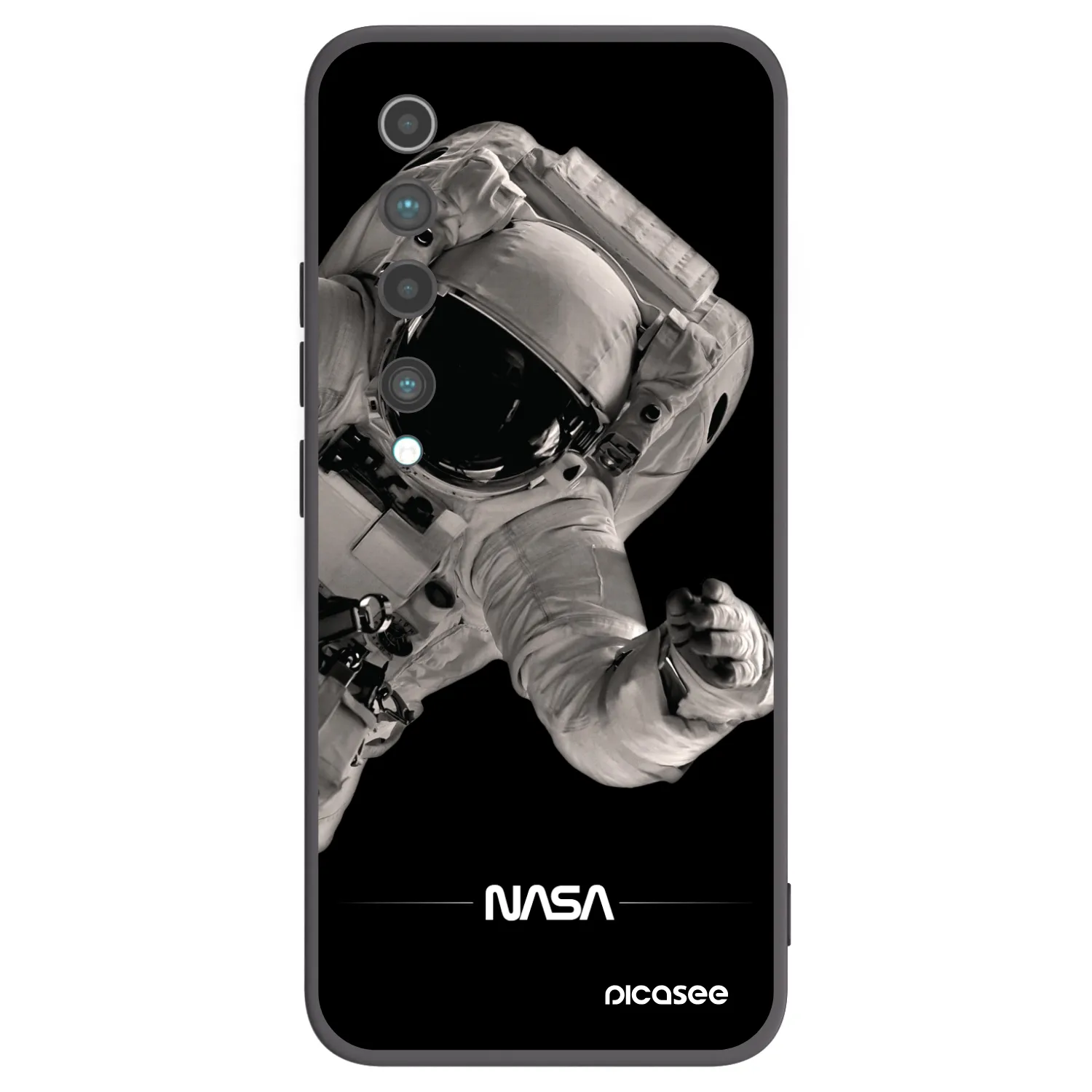 Picasee silikonový černý obal pro Xiaomi Mi 10 - Astronaut Big