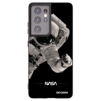 Picasee silikonový černý obal pro Samsung Galaxy S21 Ultra 5G G998B - Astronaut Big