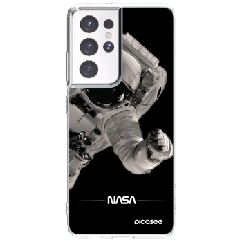 Picasee silikonový průhledný obal pro Samsung Galaxy S21 Ultra 5G G998B - Astronaut Big