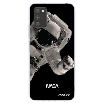 Picasee silikonový průhledný obal pro Samsung Galaxy A02s A025G - Astronaut Big