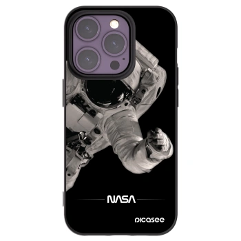 Picasee silikonový černý obal pro Apple iPhone 14 Pro - Astronaut Big