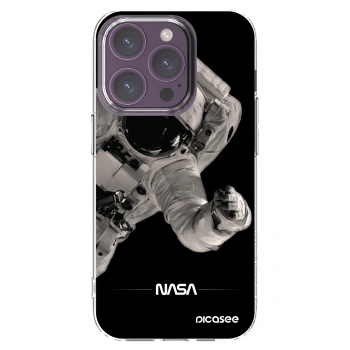 Picasee silikonový průhledný obal pro Apple iPhone 14 Pro - Astronaut Big