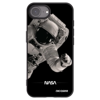 Picasee silikonový černý obal pro Apple iPhone 16e - Astronaut Big
