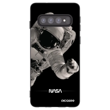Picasee silikonový černý obal pro Samsung Galaxy S10 G973 - Astronaut Big
