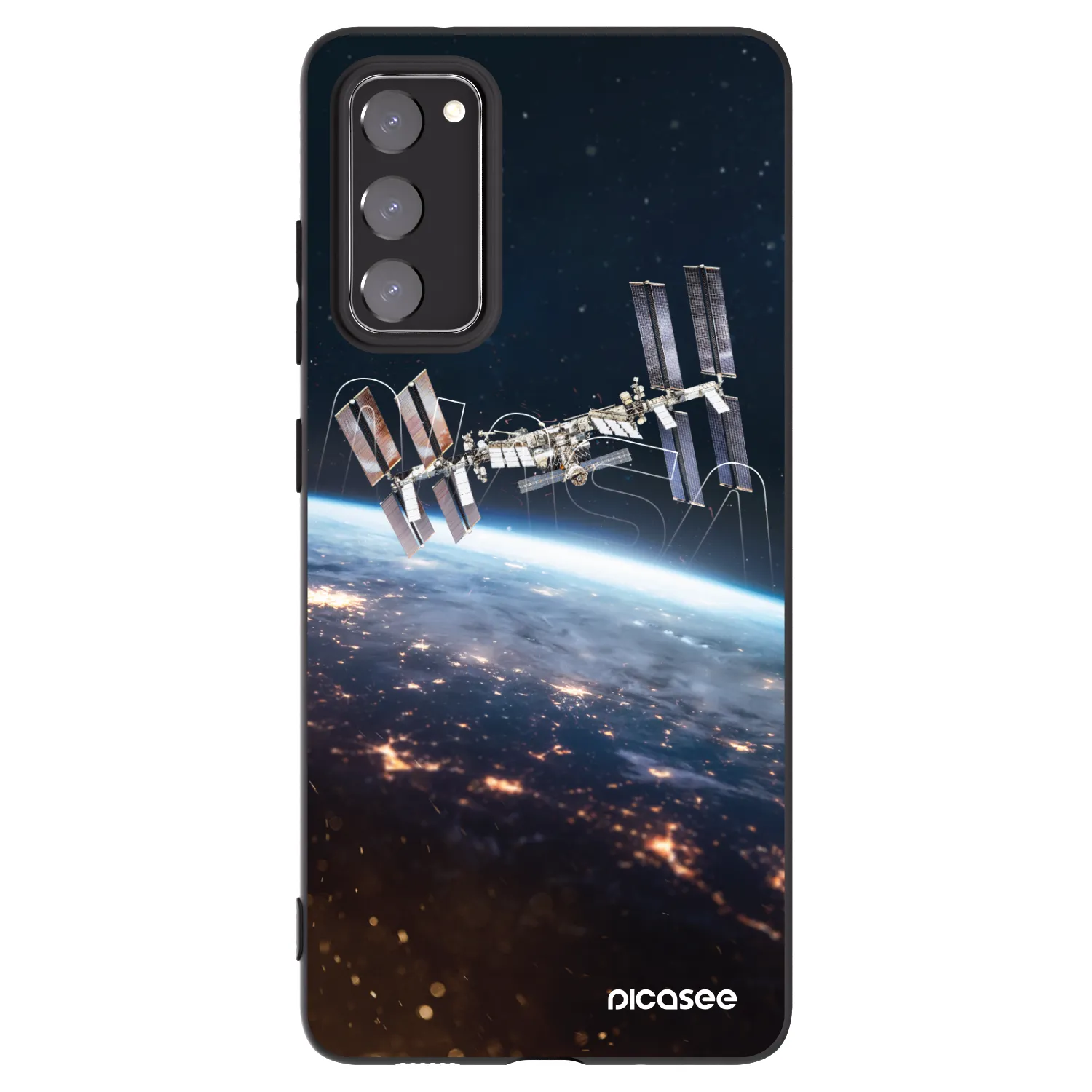 Picasee silikonový černý obal pro Samsung Galaxy S20 FE - Station