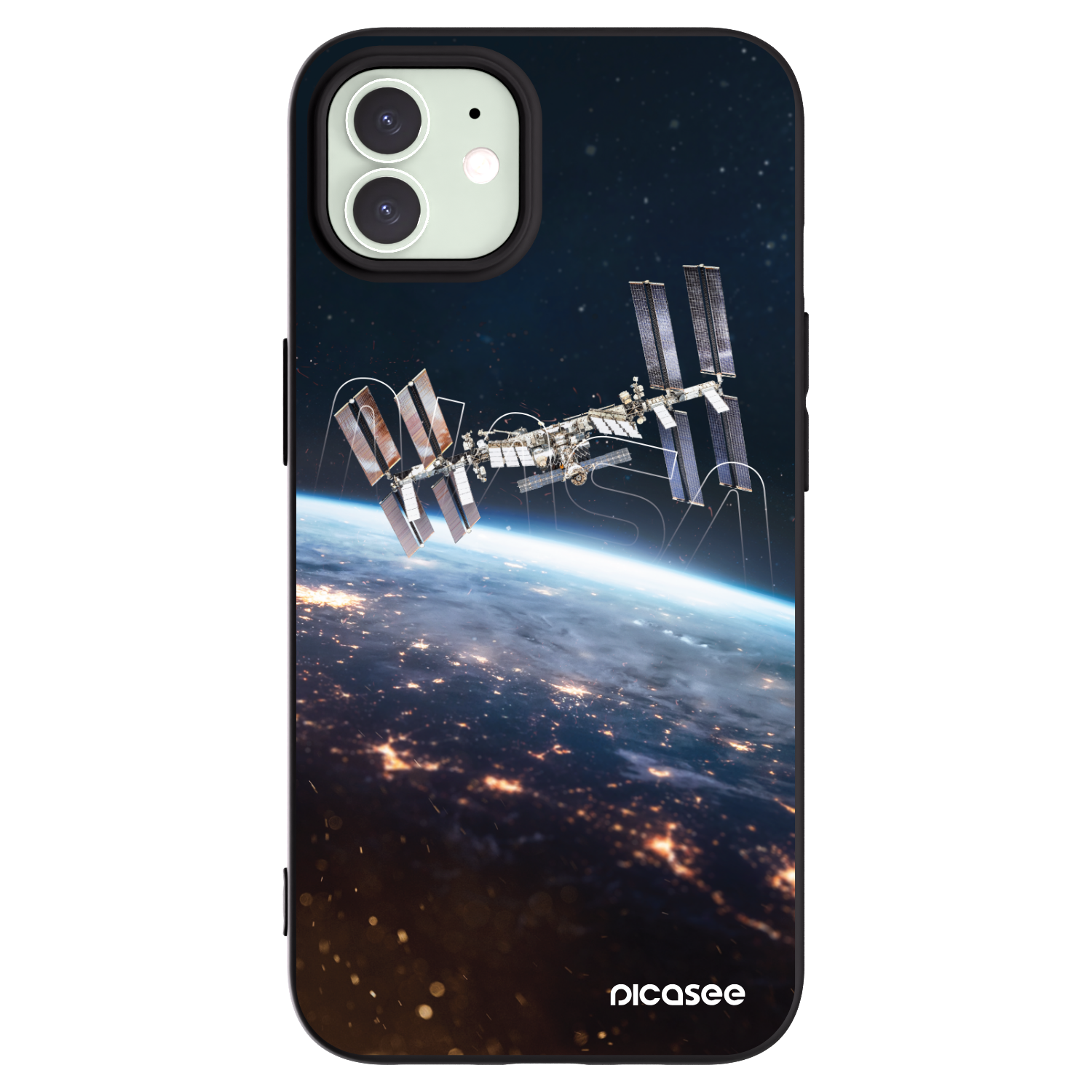 Picasee silikonový černý obal pro Apple iPhone 12 Pro - Station