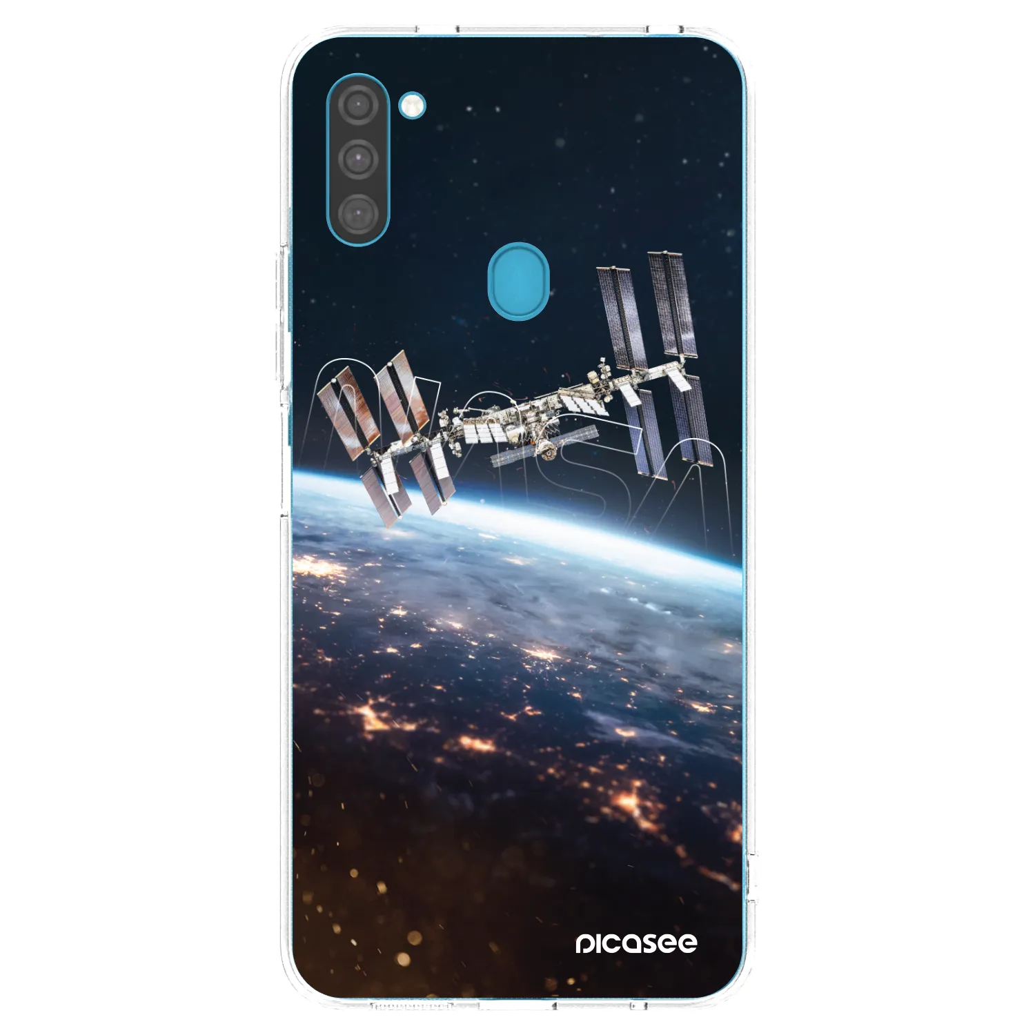 Picasee silikonový průhledný obal pro Samsung Galaxy M11 - Station