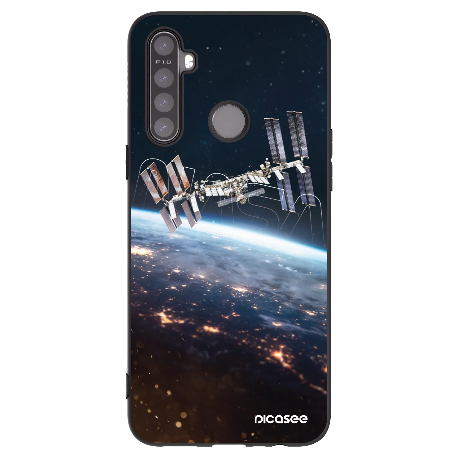Picasee silikonový černý obal pro Realme 5 - Station