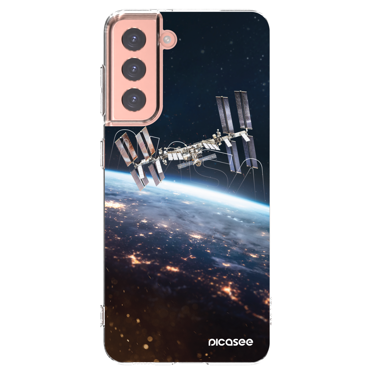 Picasee silikonový průhledný obal pro Samsung Galaxy S21 5G G991B - Station