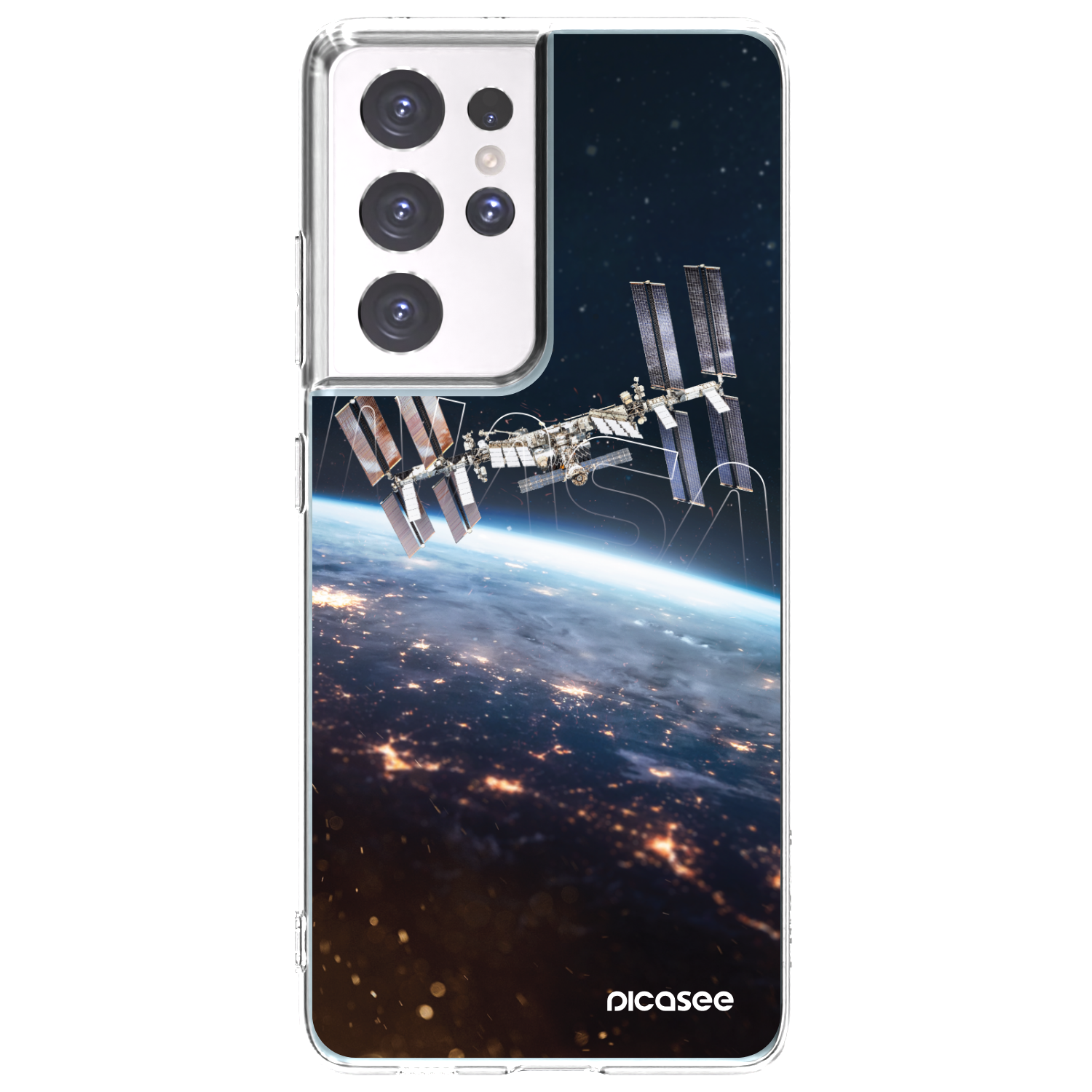 Picasee silikonový průhledný obal pro Samsung Galaxy S21 Ultra 5G G998B - Station