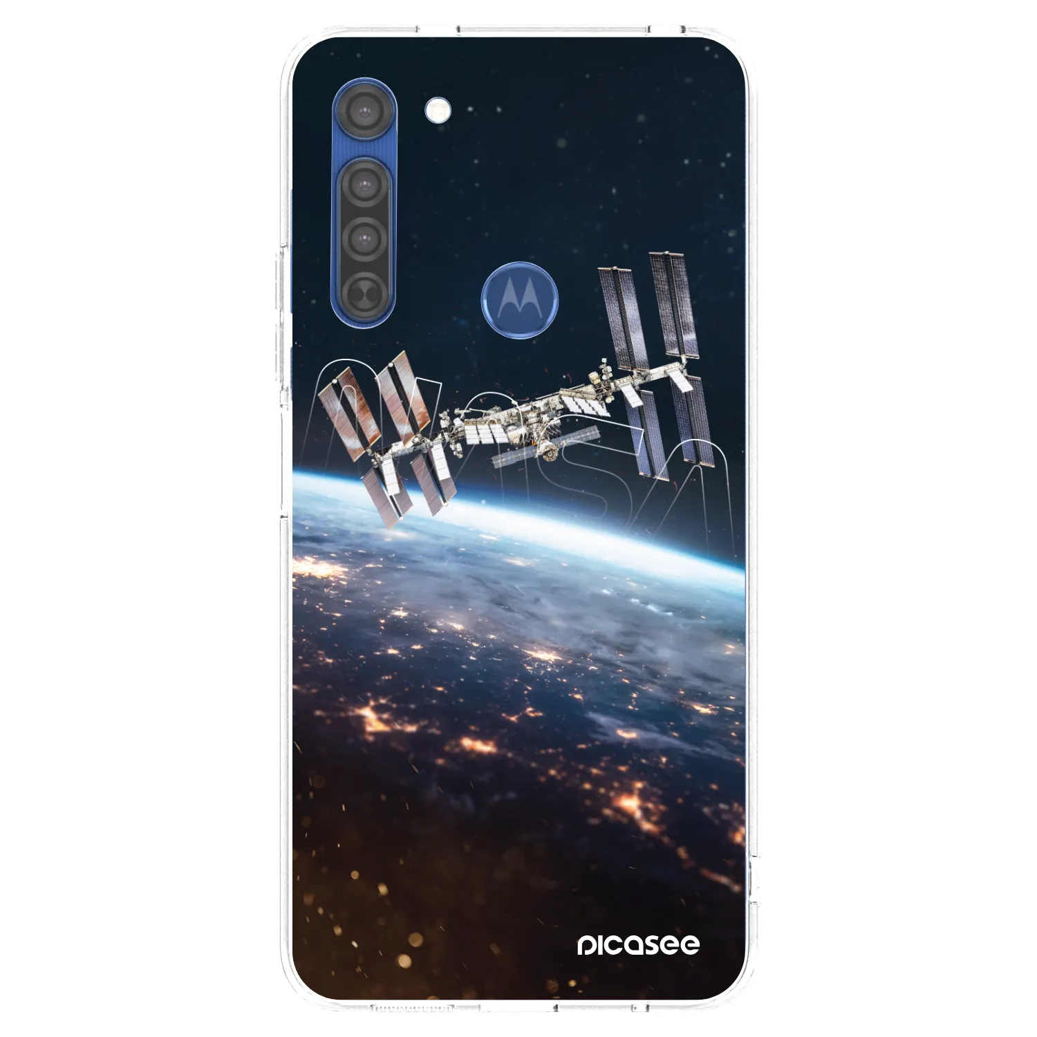 Picasee silikonový průhledný obal pro Motorola Moto G8 - Station