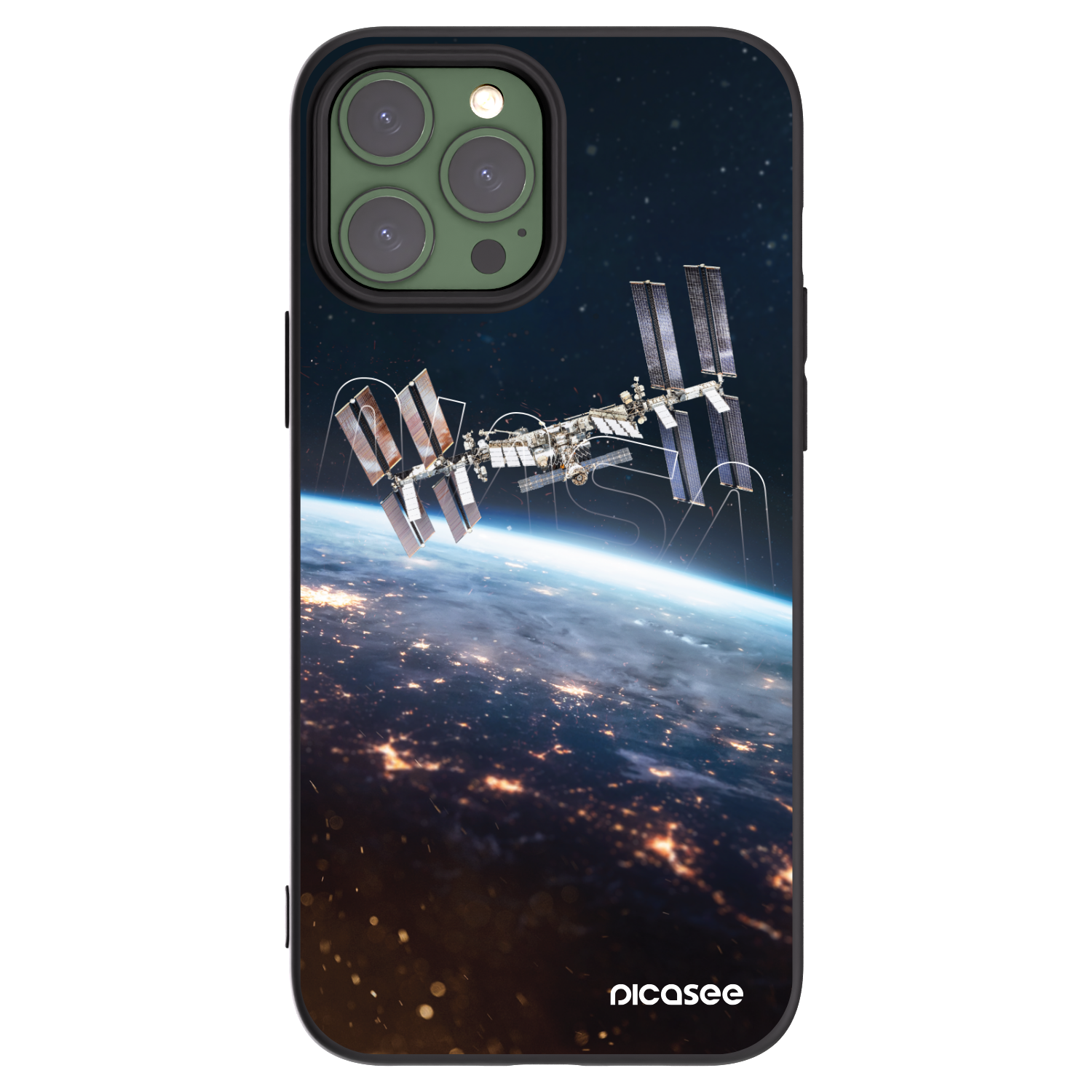 Picasee silikonový černý obal pro Apple iPhone 13 Pro Max - Station