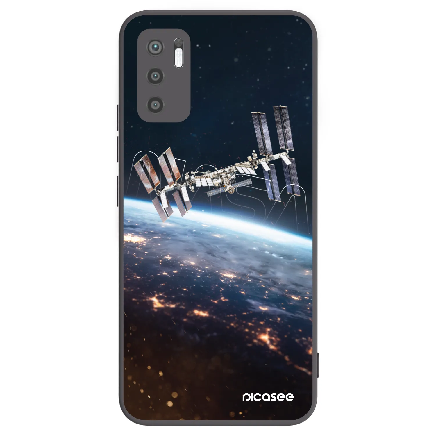 Picasee silikonový černý obal pro Xiaomi Redmi Note 10 5G - Station