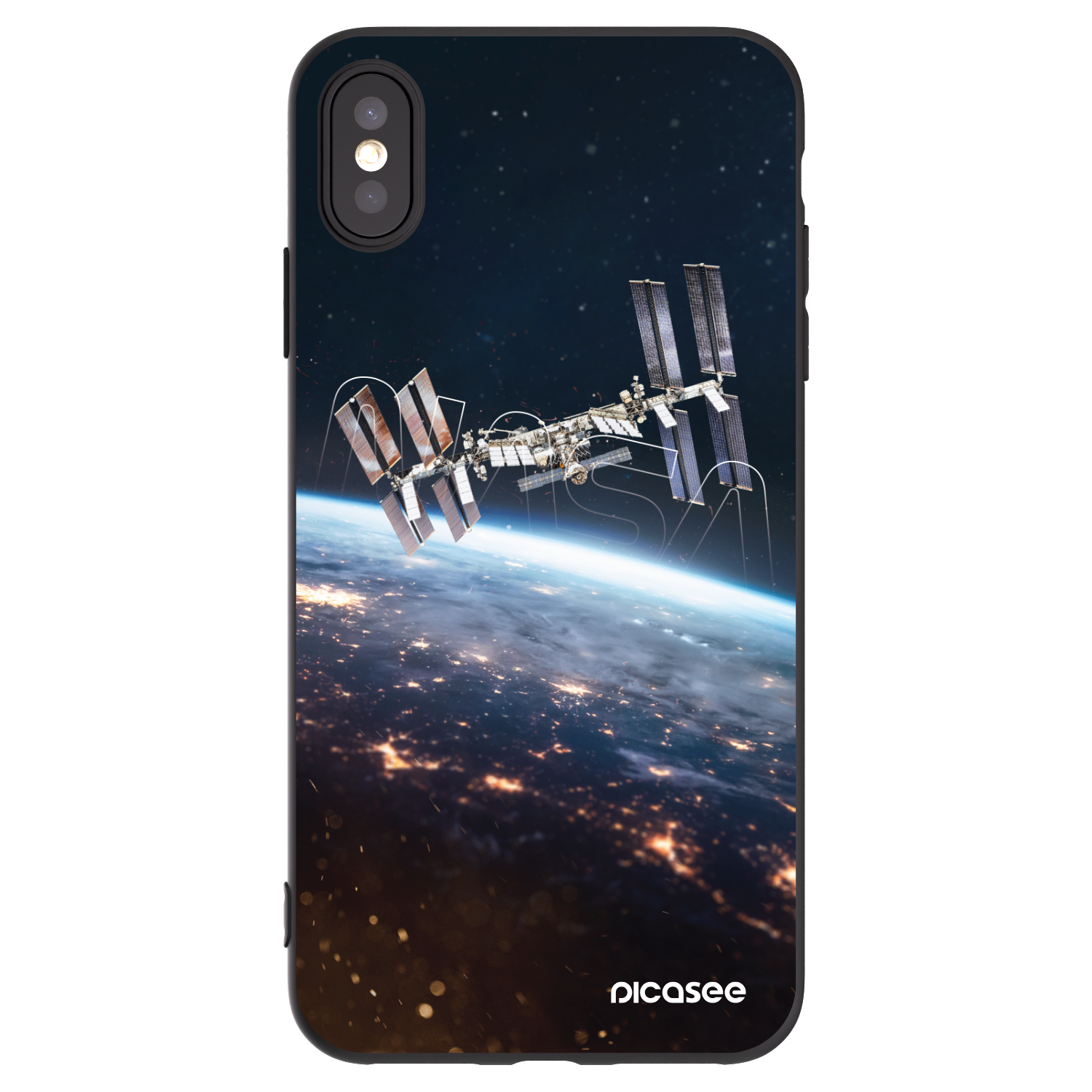Picasee silikonový černý obal pro Apple iPhone XS Max - Station