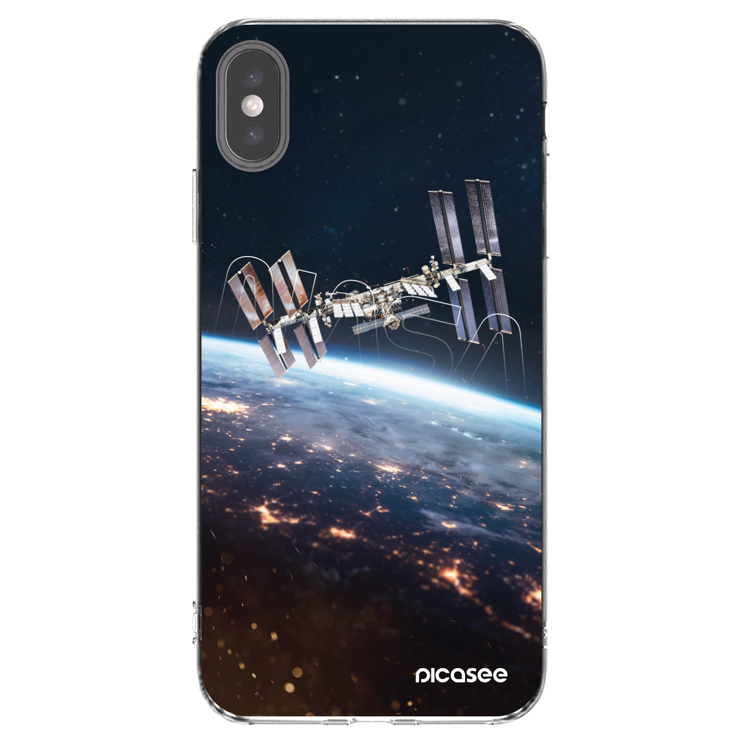 Picasee silikonový průhledný obal pro Apple iPhone XS Max - Station
