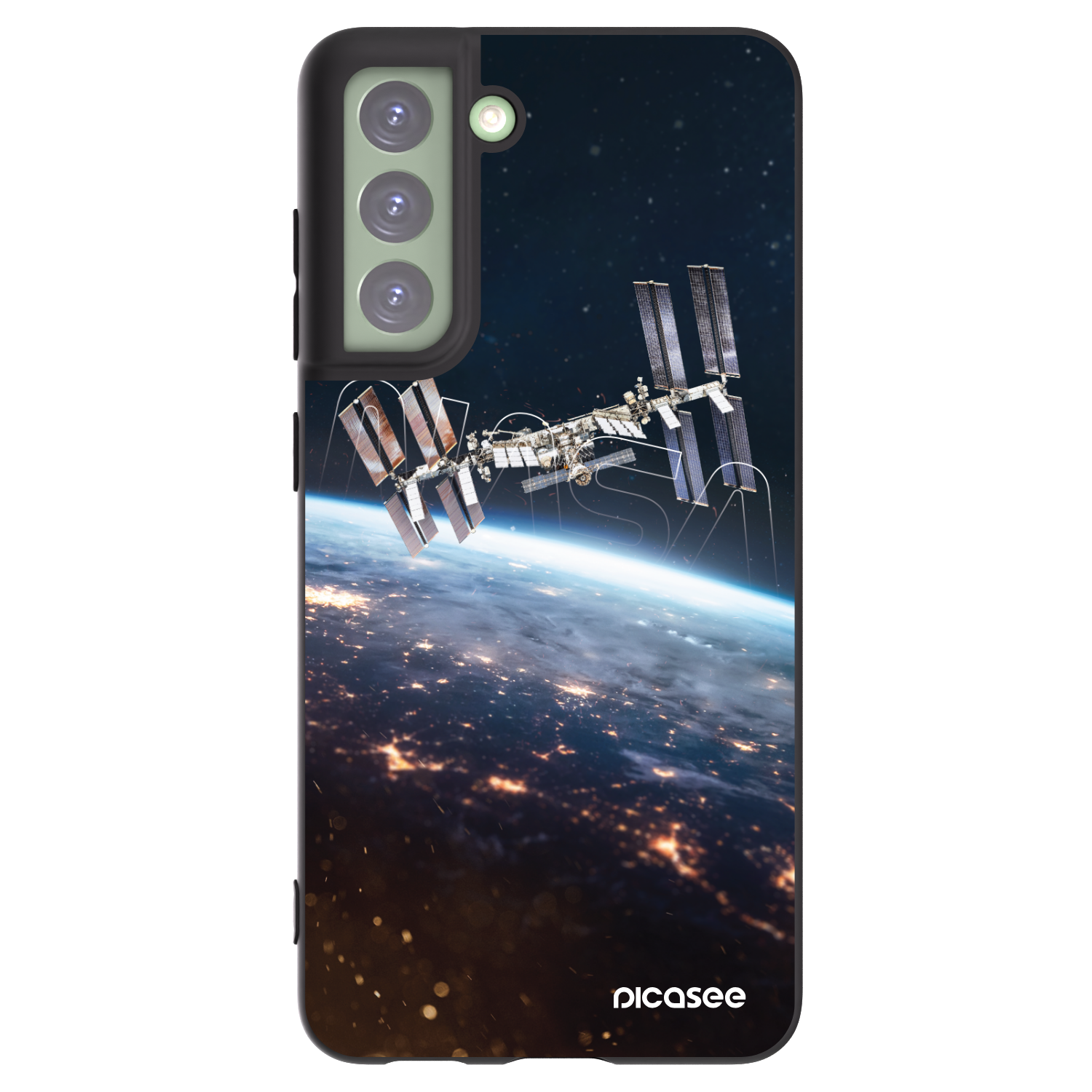 Picasee silikonový černý obal pro Samsung Galaxy S21 FE 5G - Station