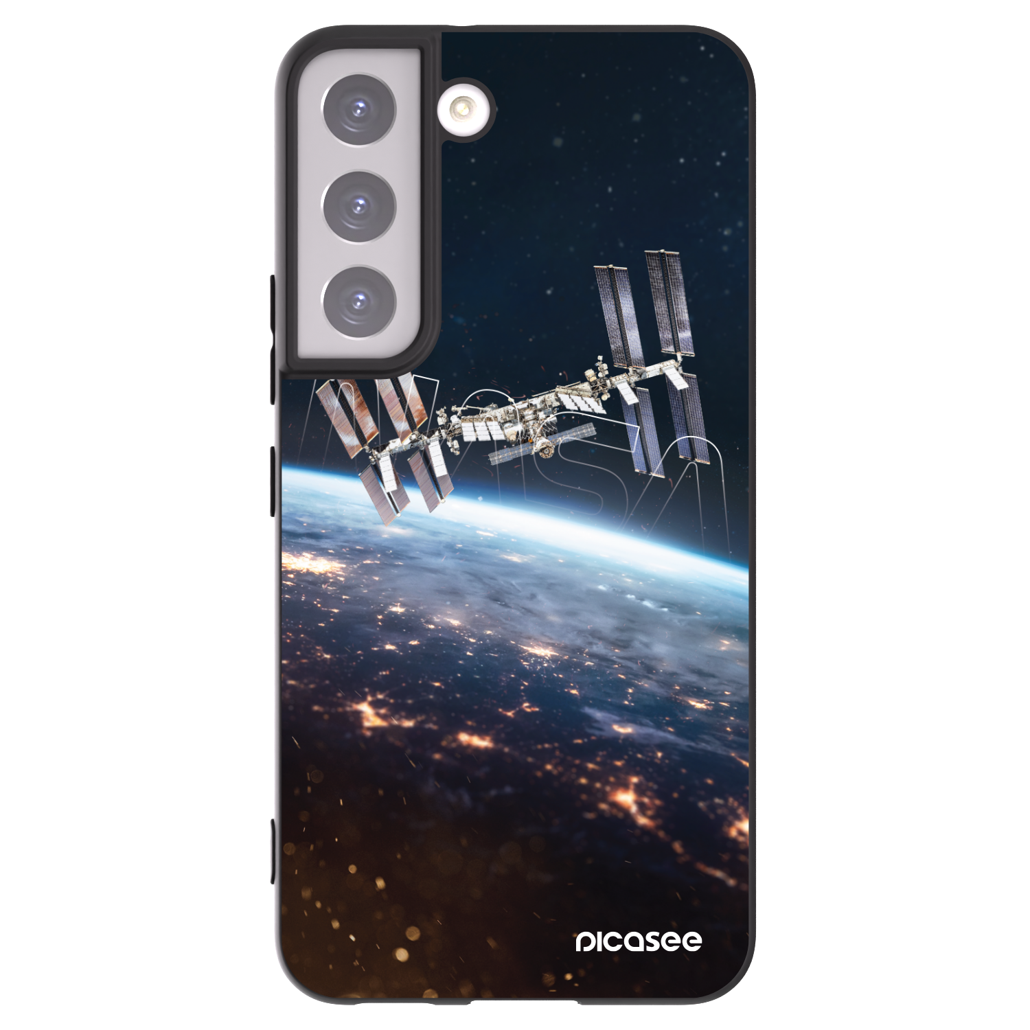 Picasee silikonový černý obal pro Samsung Galaxy S22 5G - Station