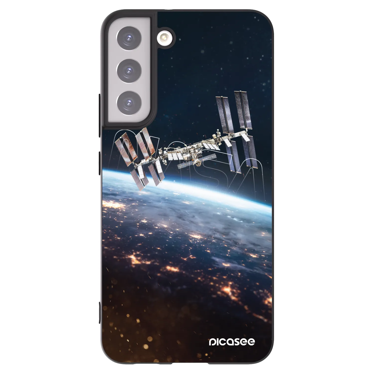 Picasee silikonový černý obal pro Samsung Galaxy S22+ 5G - Station