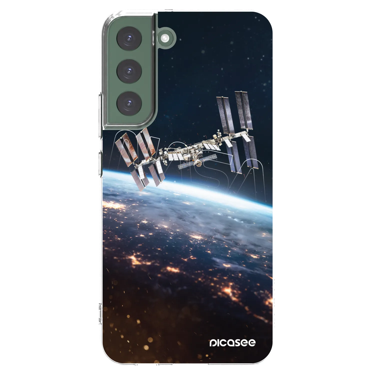 Picasee silikonový průhledný obal pro Samsung Galaxy S22+ 5G - Station