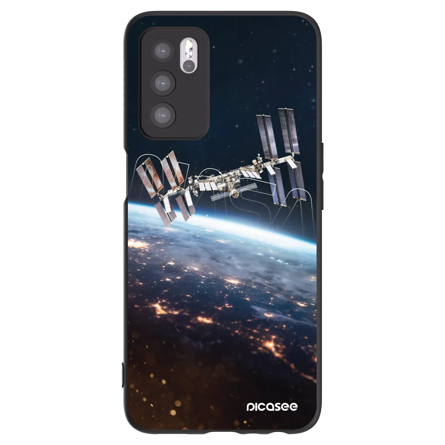 Picasee silikonový černý obal pro OPPO A16 - Station