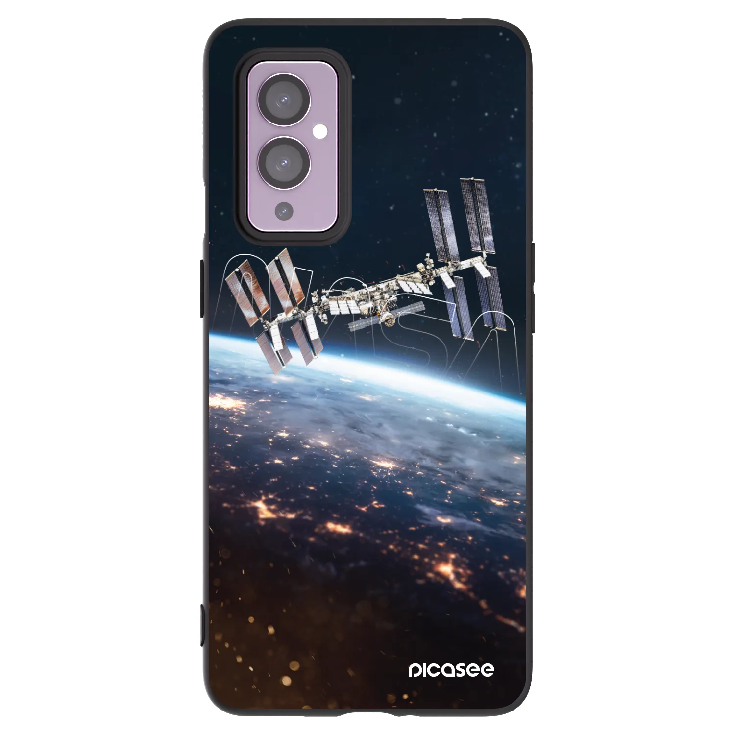 Picasee silikonový černý obal pro OnePlus 9 - Station