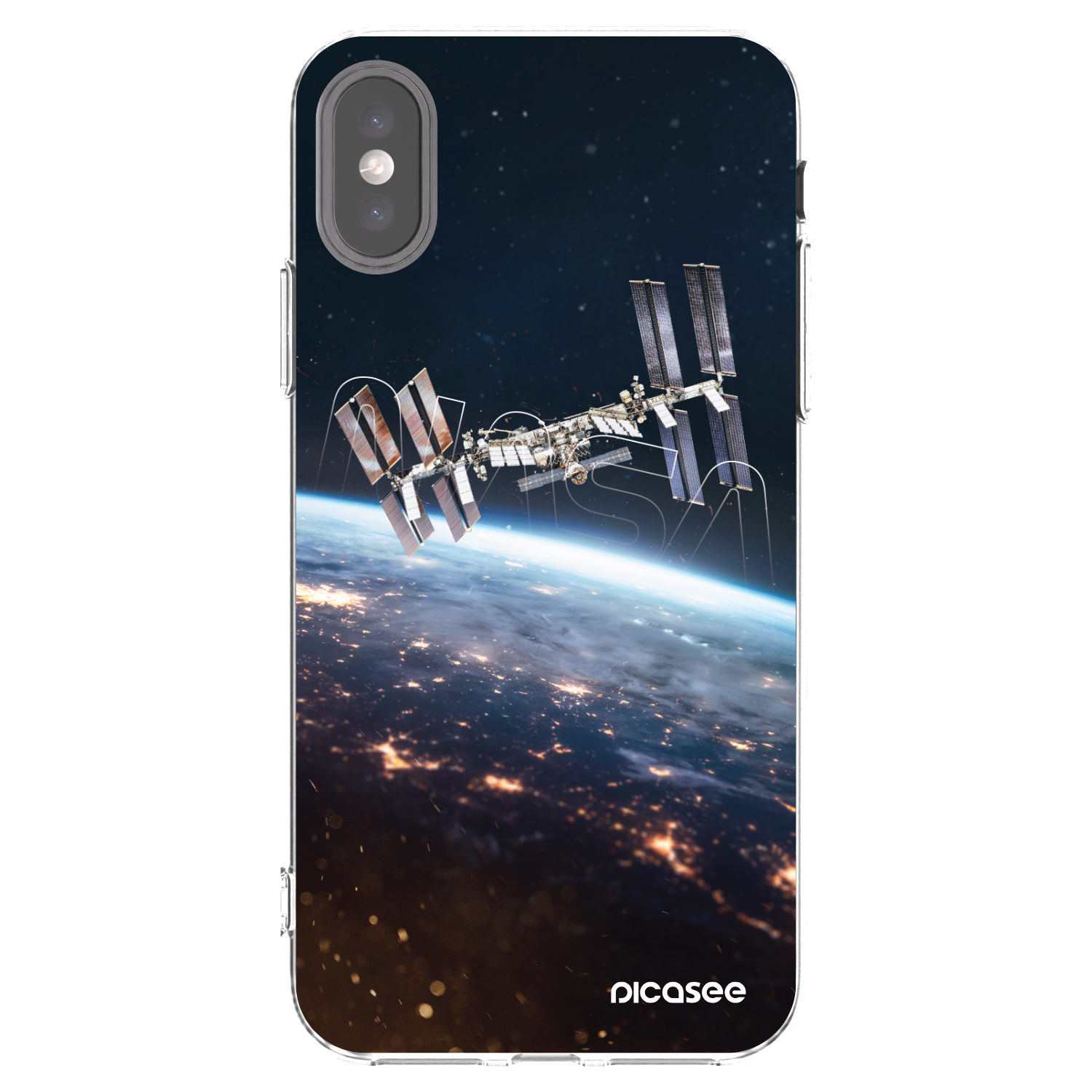 Picasee silikonový průhledný obal pro Apple iPhone X/XS - Station