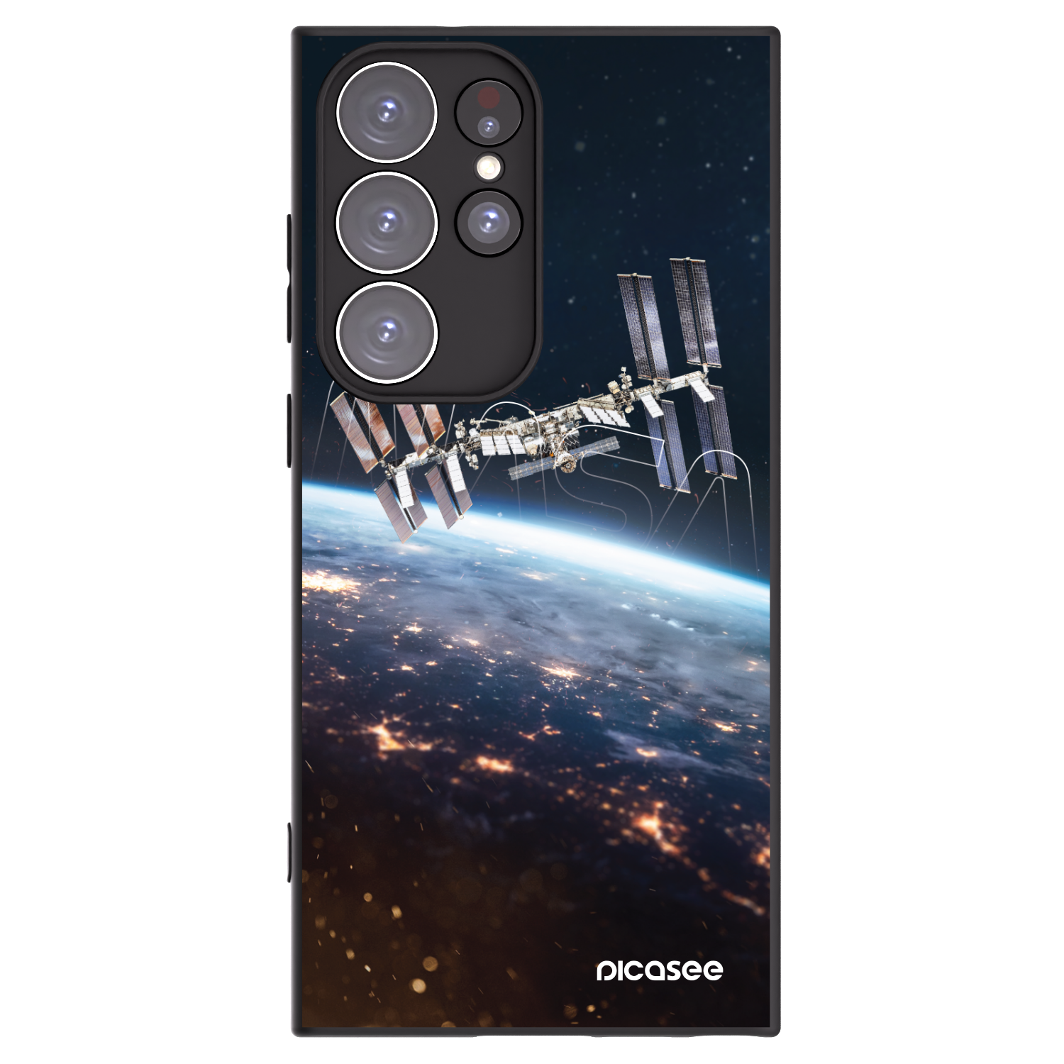Picasee silikonový černý obal pro Samsung Galaxy S23 Ultra 5G - Station
