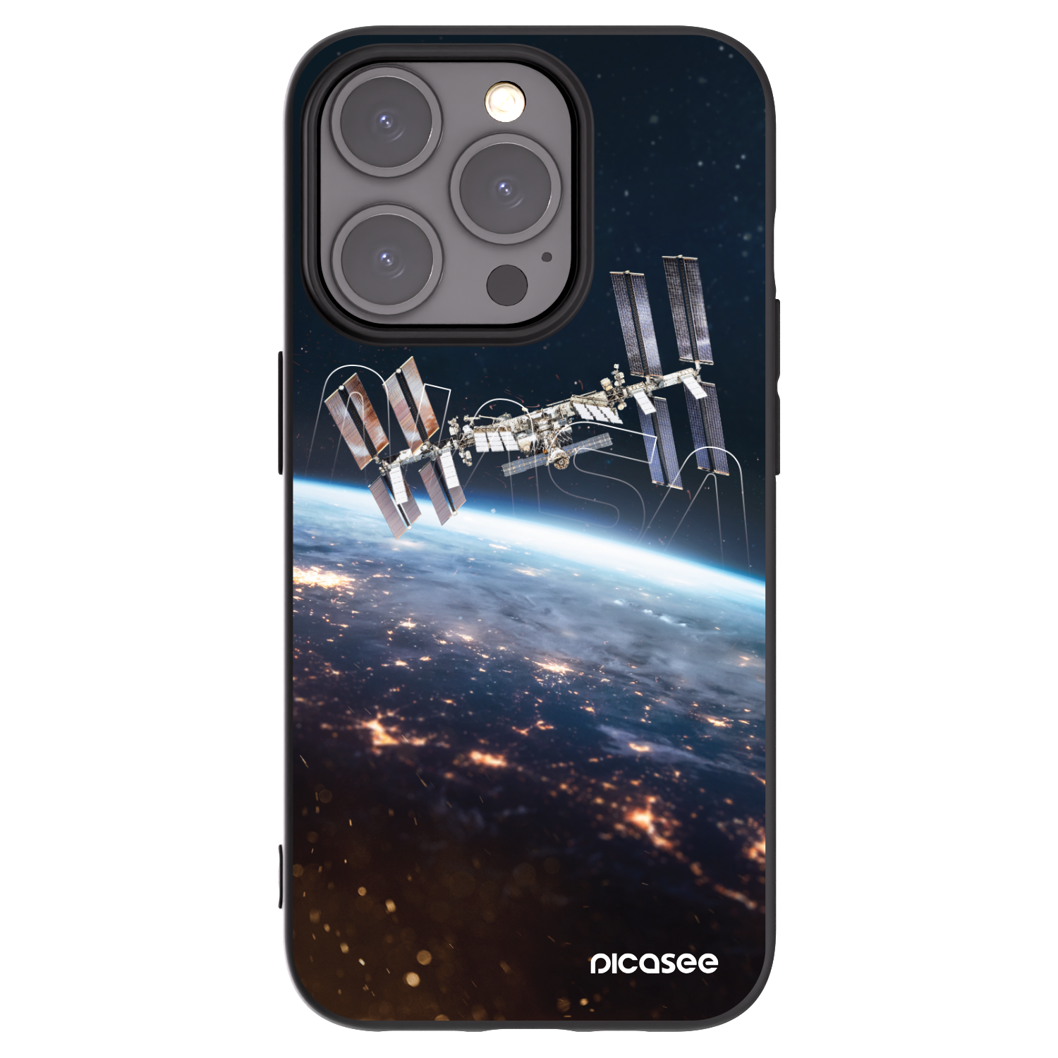 Picasee silikonový černý obal pro Apple iPhone 15 Pro - Station