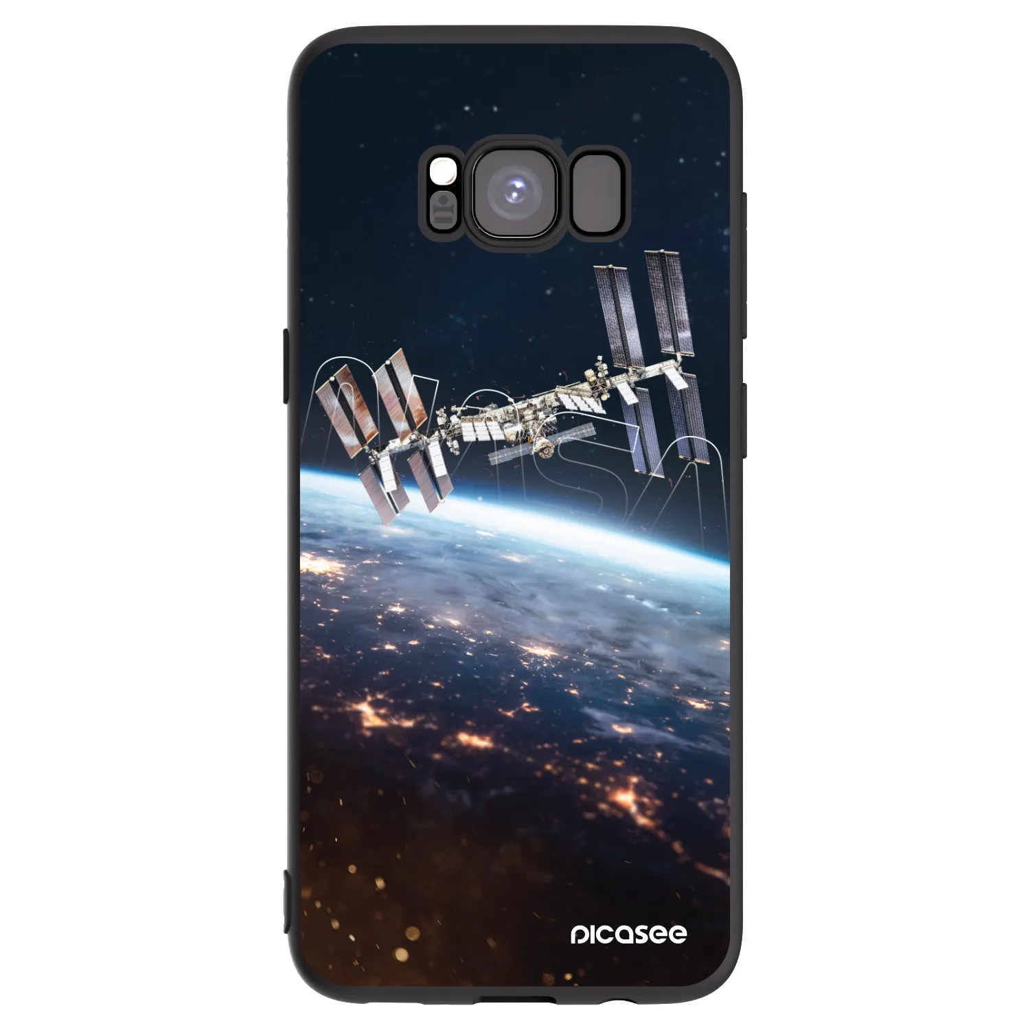 Picasee silikonový černý obal pro Samsung Galaxy S8 G950F - Station