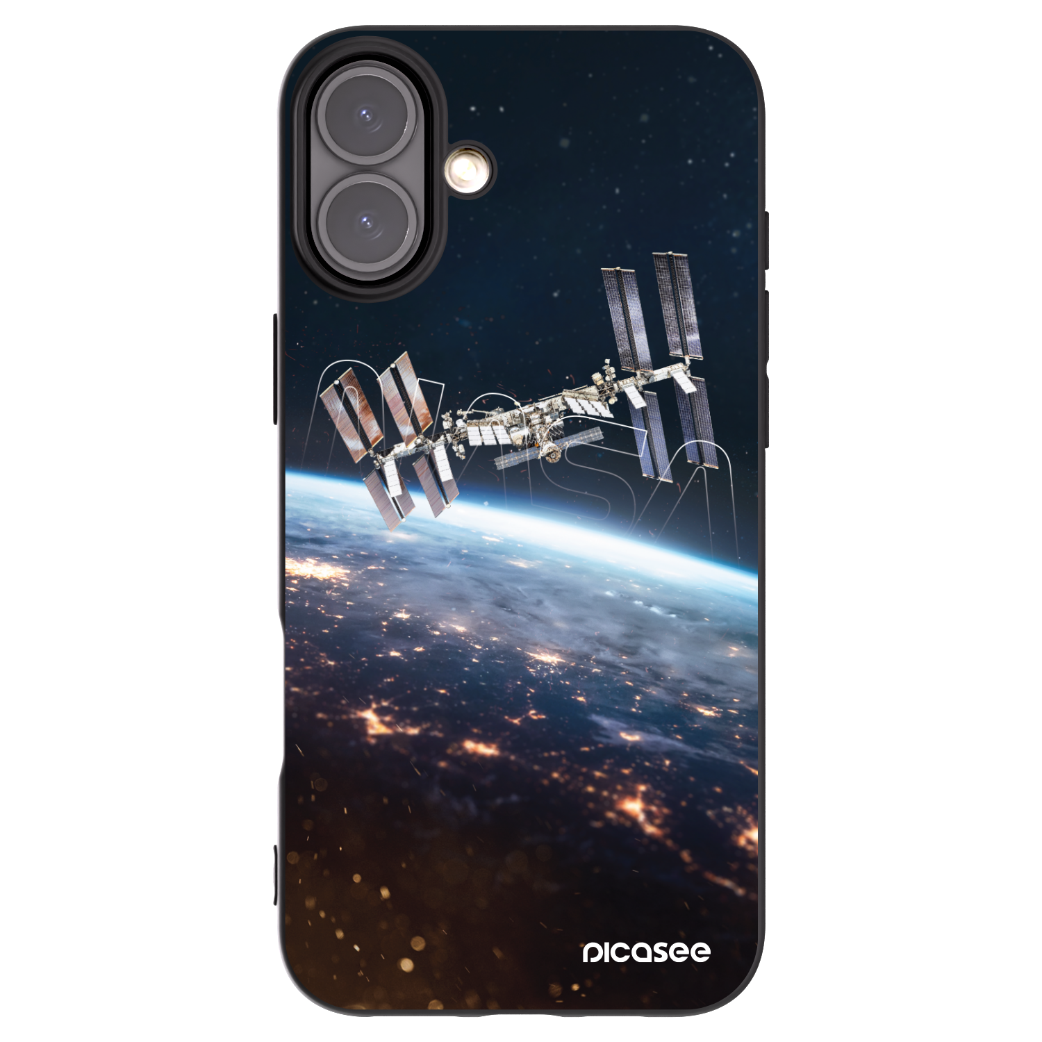 Picasee silikonový černý obal pro Apple iPhone 16 Plus - Station