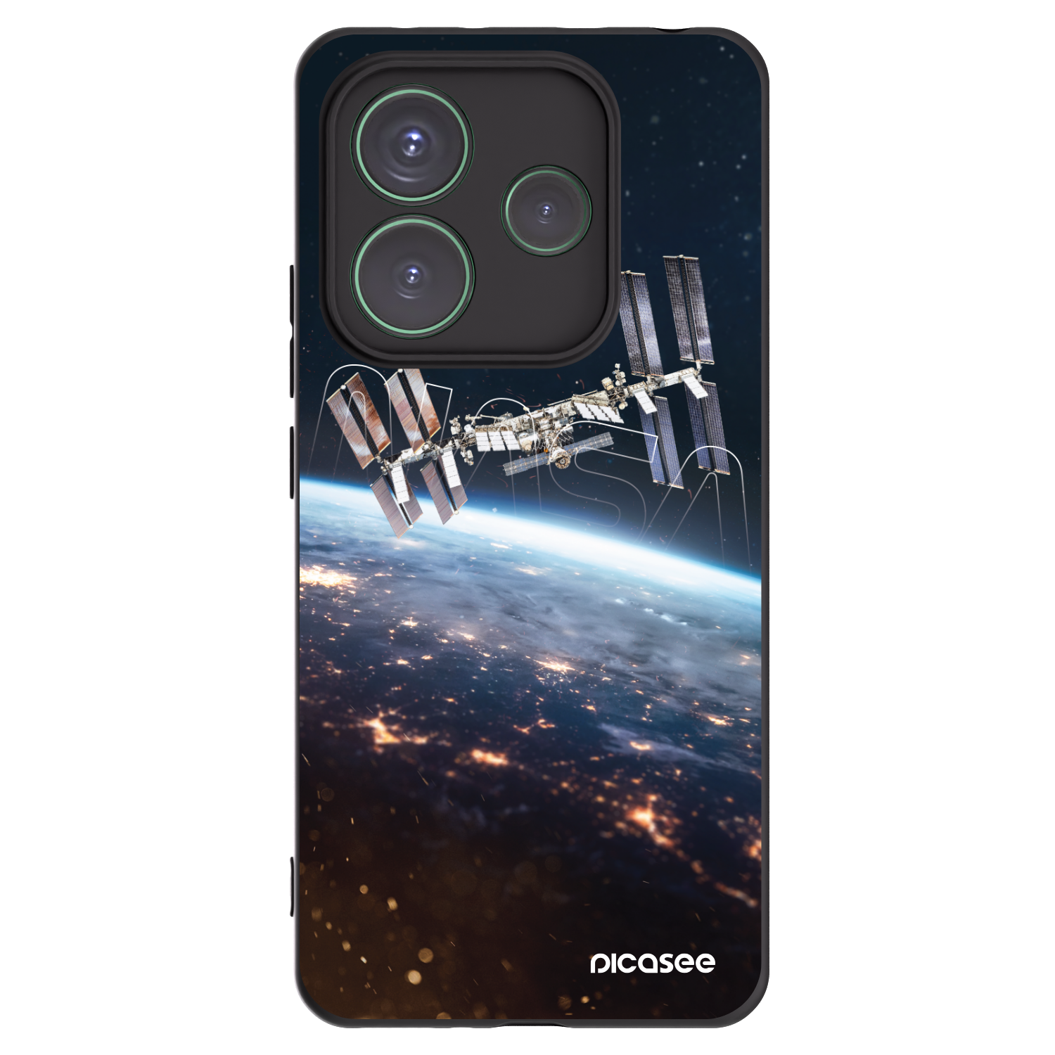 Picasee silikonový černý obal pro Xiaomi Redmi Note 14 5G - Station