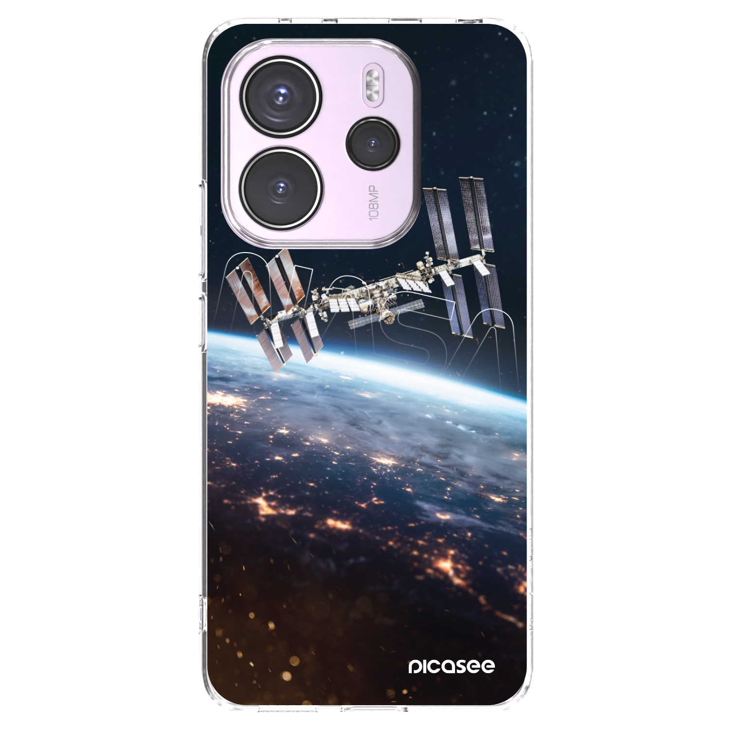 Picasee silikonový průhledný obal pro Xiaomi Redmi Note 14 4G - Station