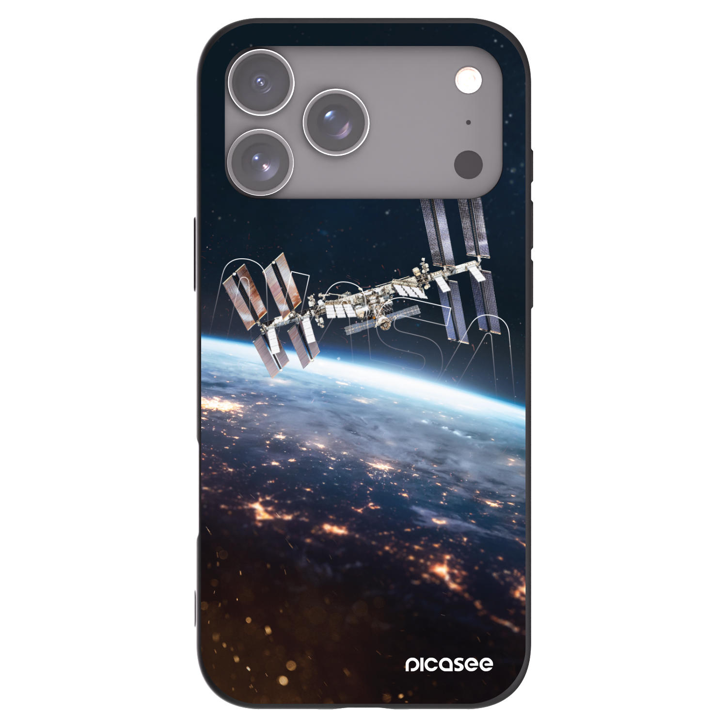Picasee silikonový černý obal pro Apple iPhone 17 Pro Max - Station