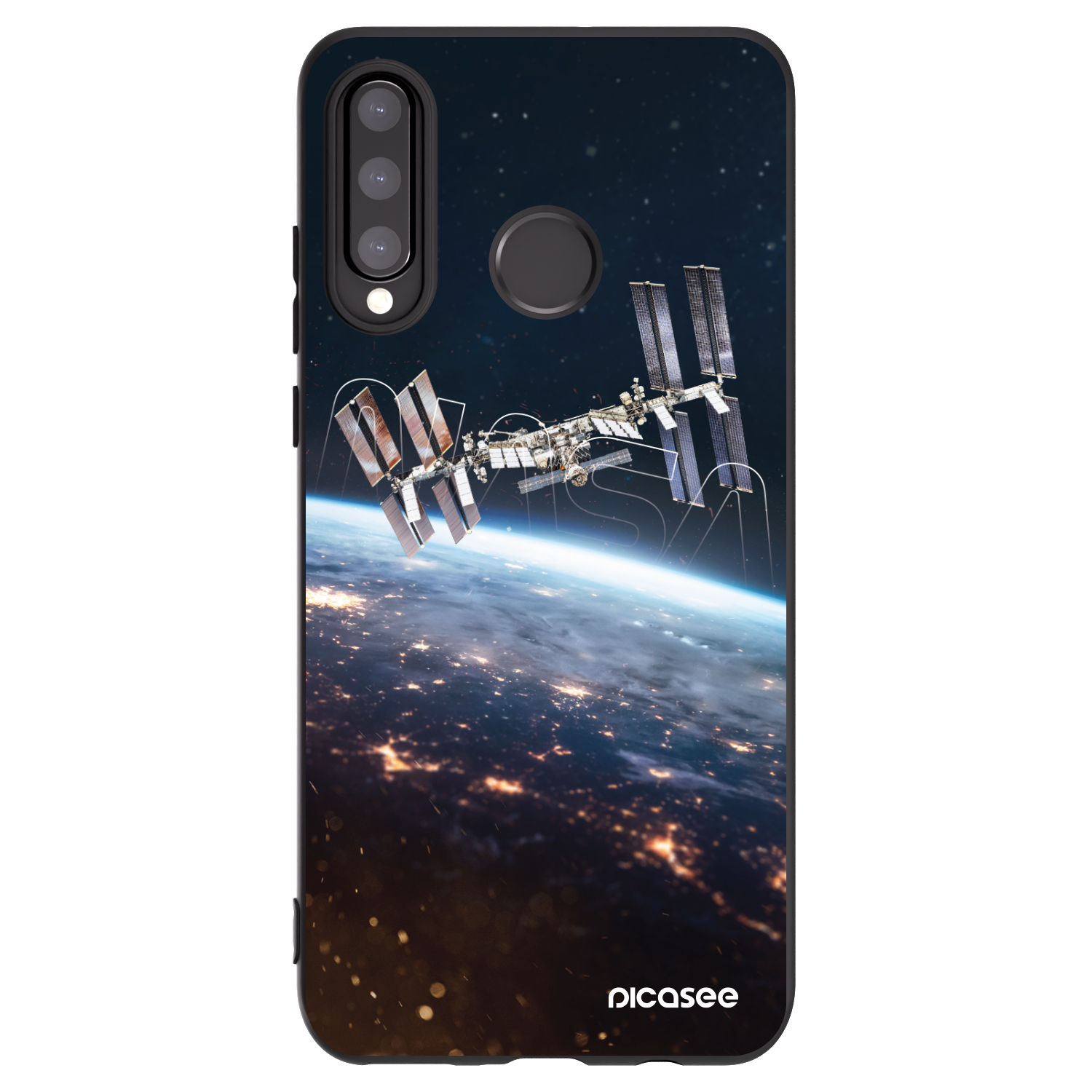 Picasee silikonový černý obal pro Huawei P30 Lite - Station