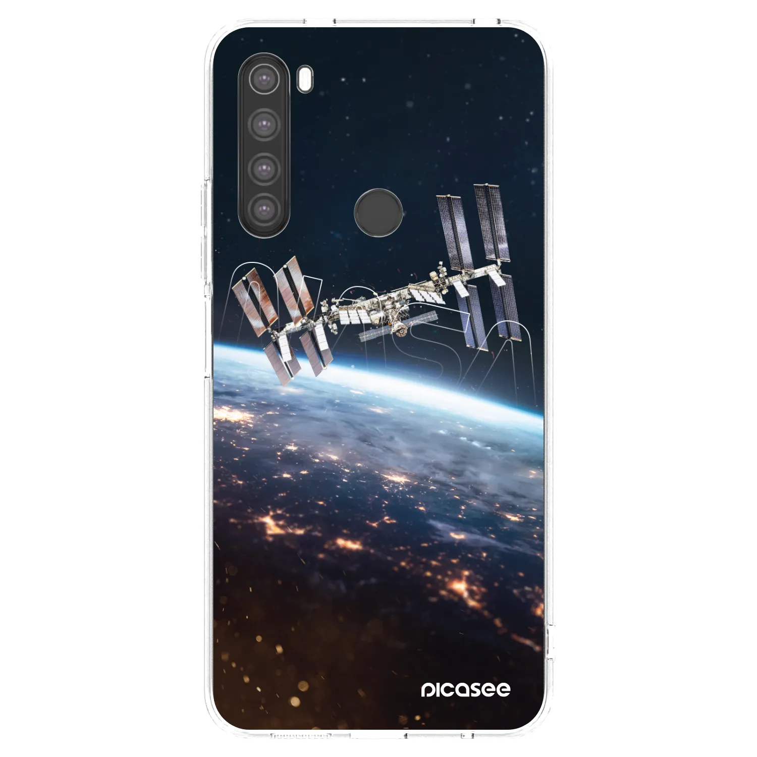 Picasee silikonový průhledný obal pro Xiaomi Redmi Note 8 - Station