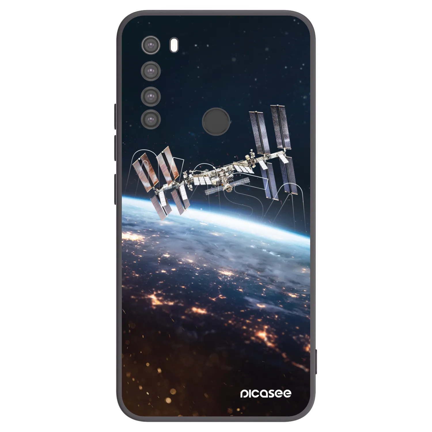 Picasee silikonový černý obal pro Xiaomi Redmi Note 8 - Station