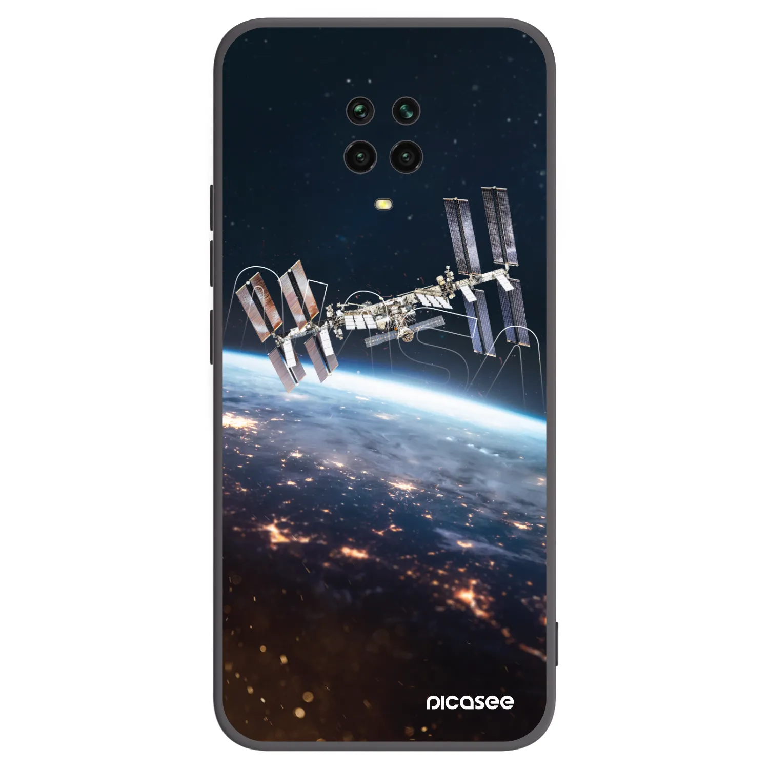 Picasee silikonový černý obal pro Xiaomi Redmi Note 9S - Station