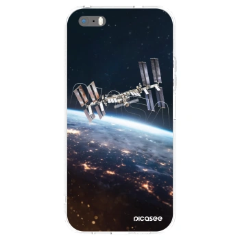 Picasee silikonový průhledný obal pro Apple iPhone 5/5S/SE - Station