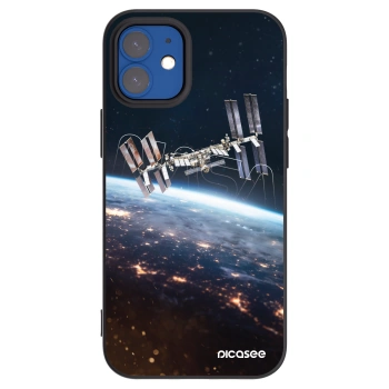 Picasee silikonový černý obal pro Apple iPhone 12 mini - Station
