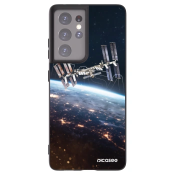 Picasee silikonový černý obal pro Samsung Galaxy S21 Ultra 5G G998B - Station