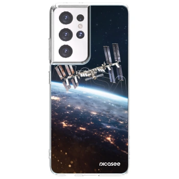 Picasee silikonový průhledný obal pro Samsung Galaxy S21 Ultra 5G G998B - Station