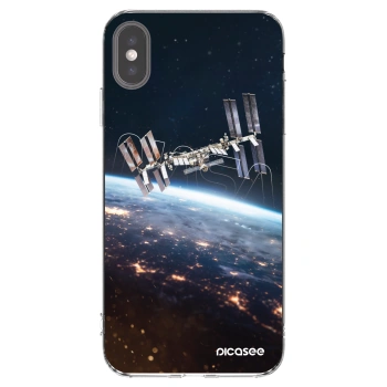 Picasee silikonový průhledný obal pro Apple iPhone XS Max - Station