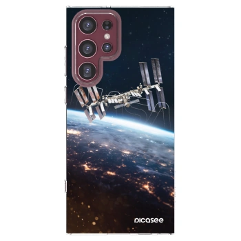 Picasee silikonový průhledný obal pro Samsung Galaxy S22 Ultra 5G - Station