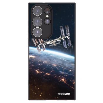 Picasee silikonový černý obal pro Samsung Galaxy S23 Ultra 5G - Station