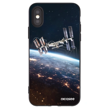 Picasee silikonový černý obal pro Apple iPhone X/XS - Station